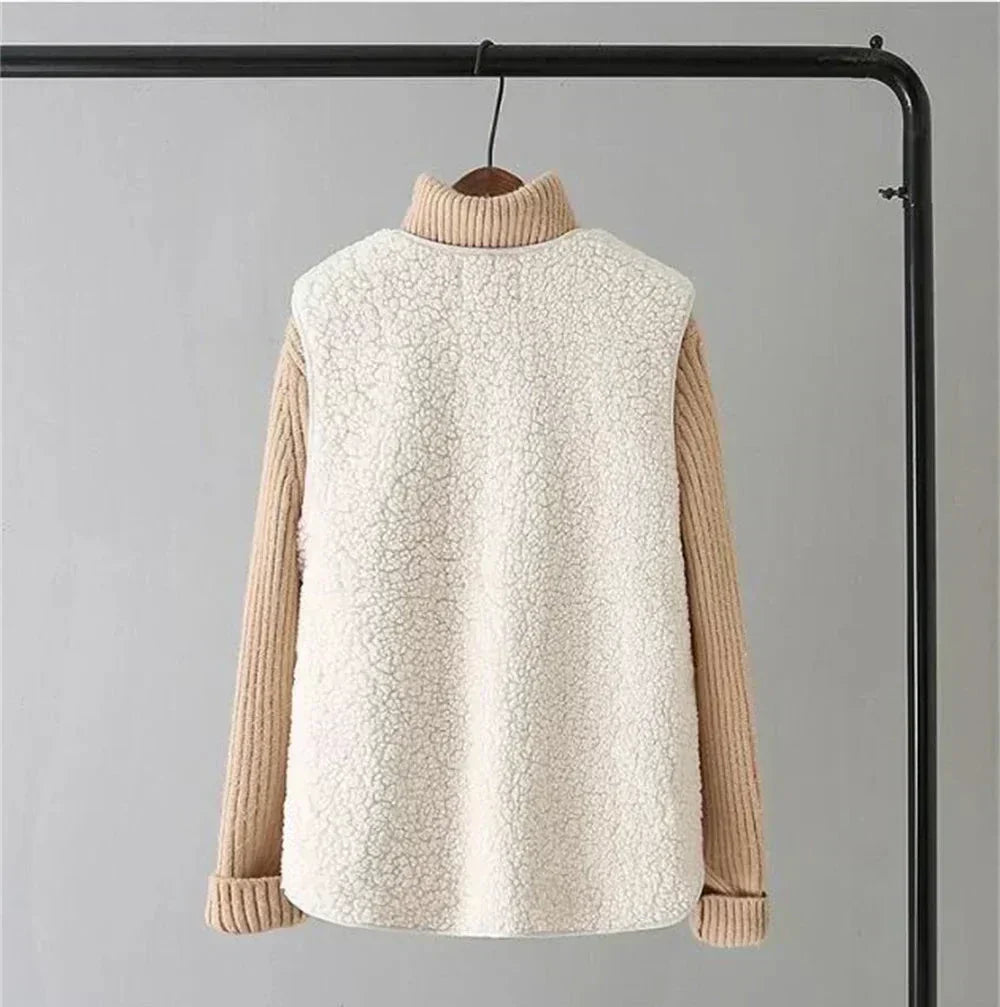 Milena – gilet donna effetto montone