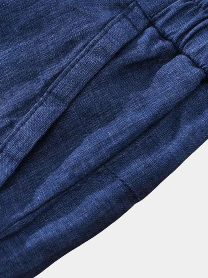 Felix | pantaloni corti in lino blu orizzonte