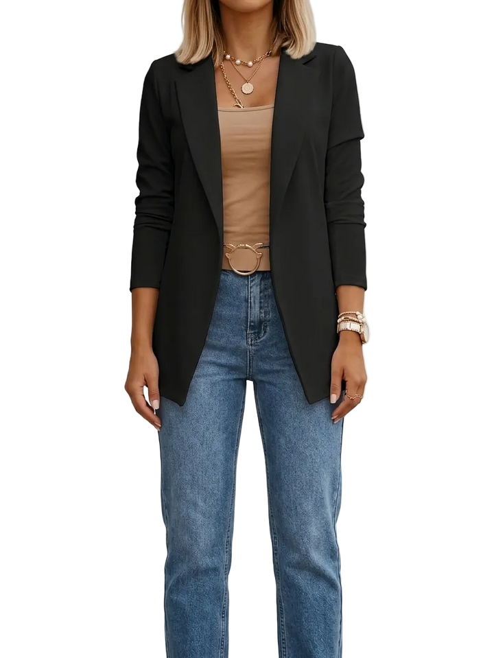 Flora – blazer donna aperto con revers classico