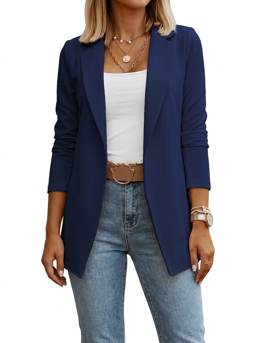 Flora – blazer donna aperto con revers classico