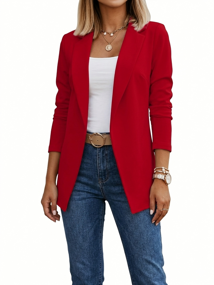 Flora – blazer donna aperto con revers classico