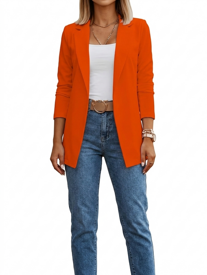 Flora – blazer donna aperto con revers classico