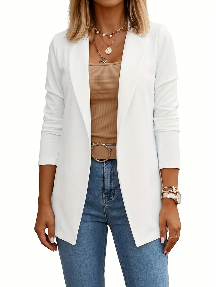 Flora – blazer donna aperto con revers classico