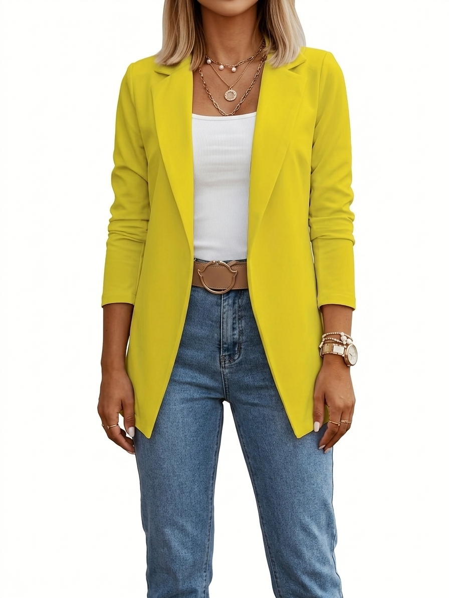 Flora – blazer donna aperto con revers classico