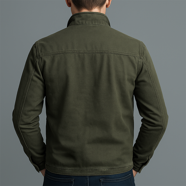 Nicola – giacca uomo vintage con zip e collo alto