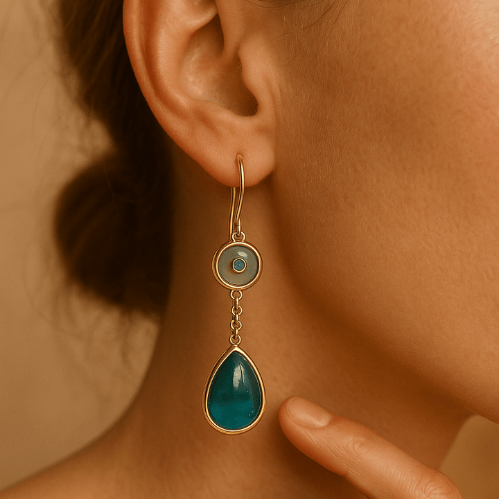 Helle giulia orecchini in pietra blu