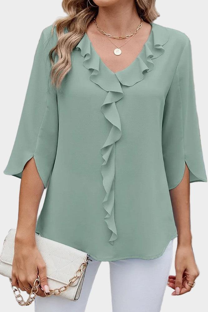 Helle | blusa con volant