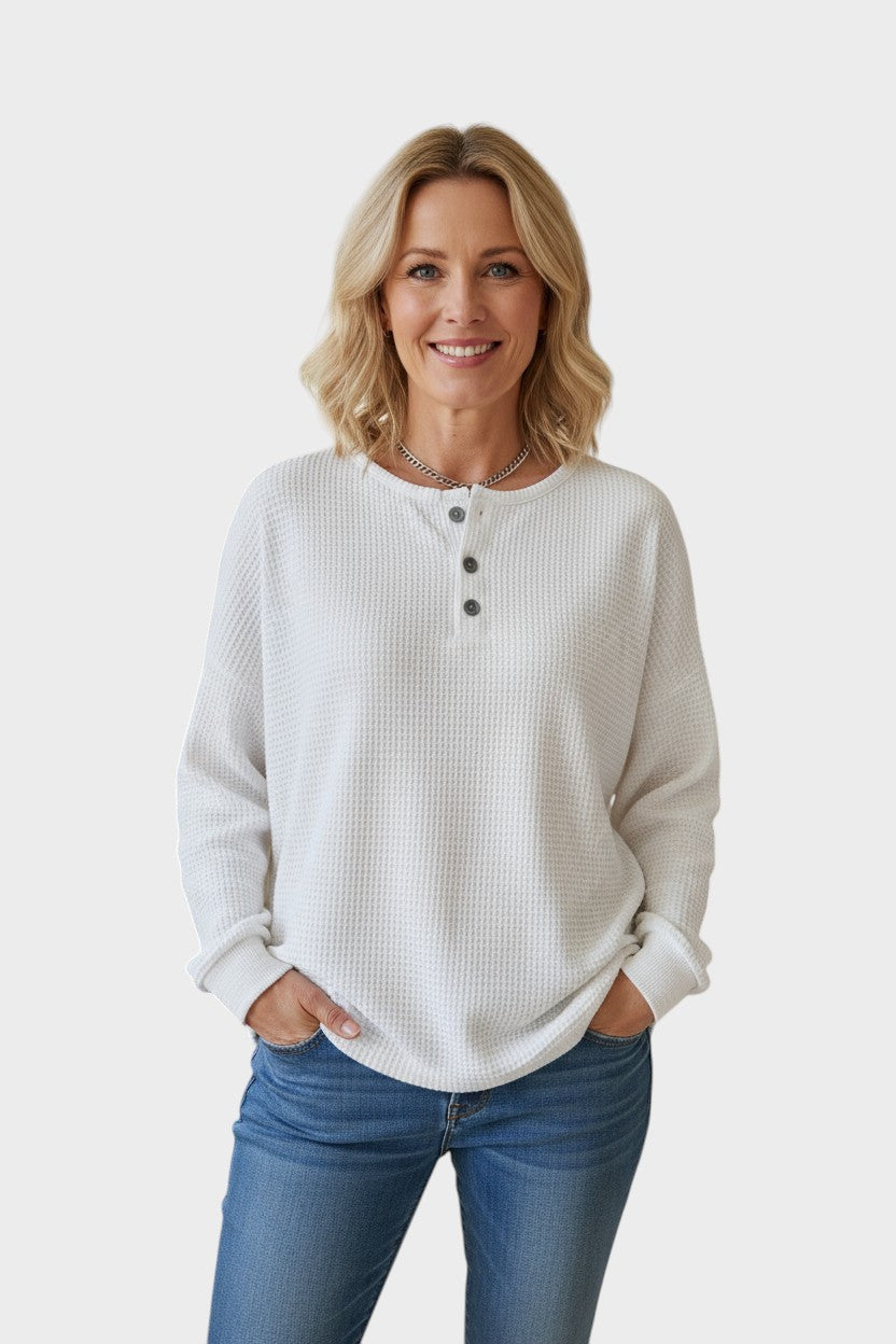 Helle | maglione in maglia a waffle