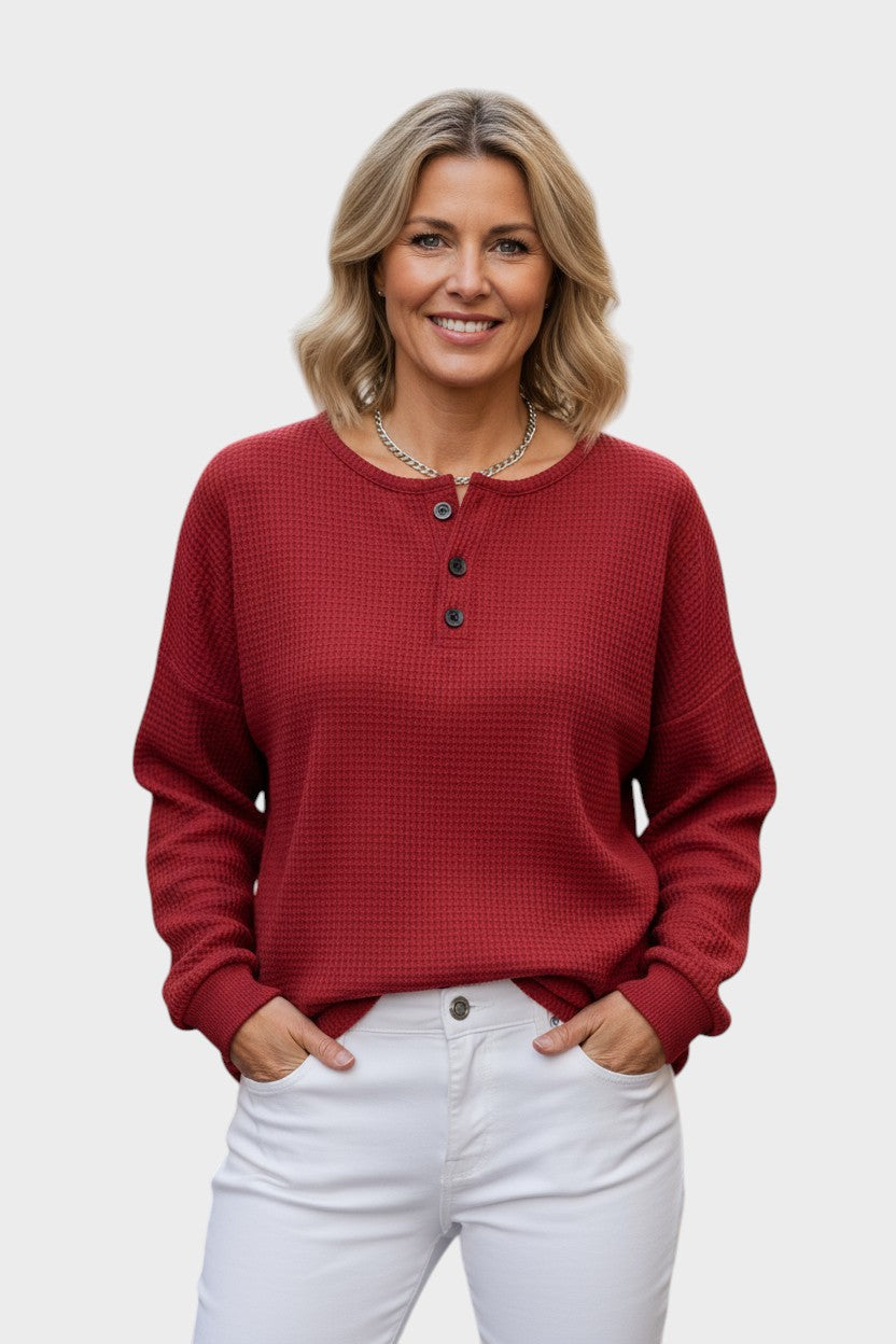 Helle | maglione in maglia a waffle