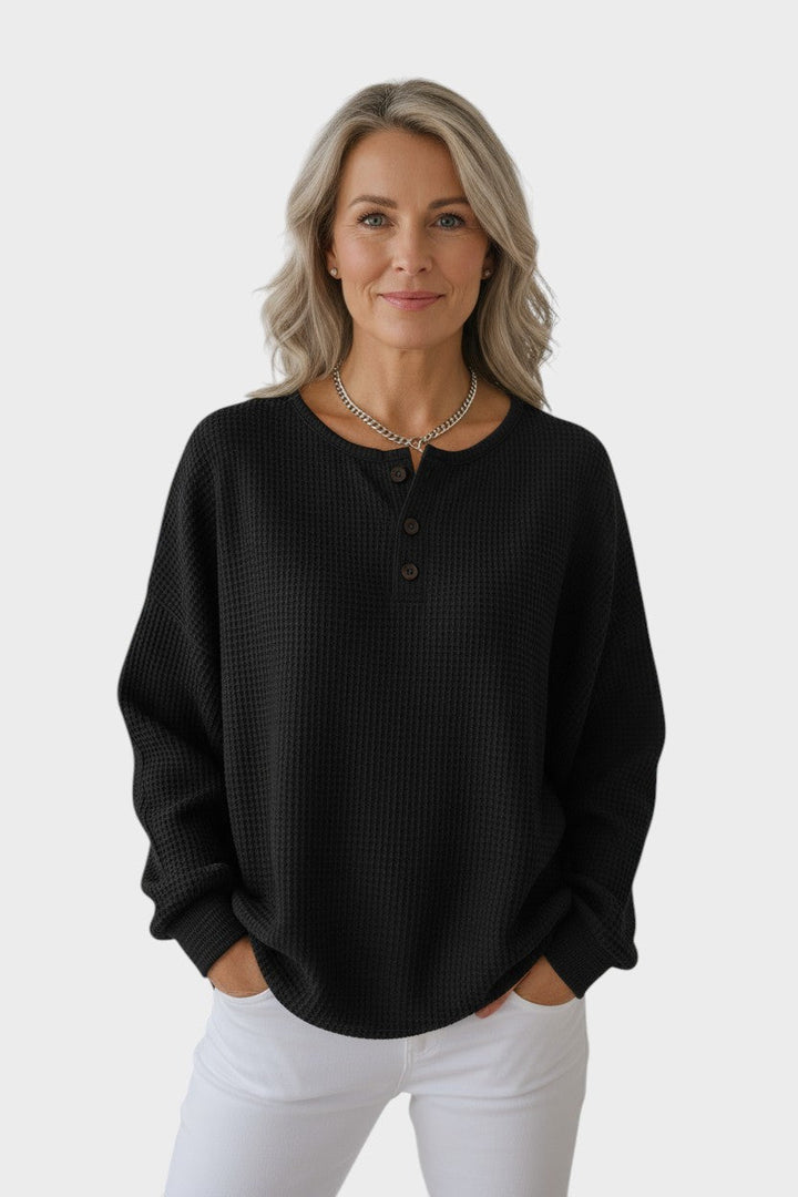 Helle | maglione in maglia a waffle