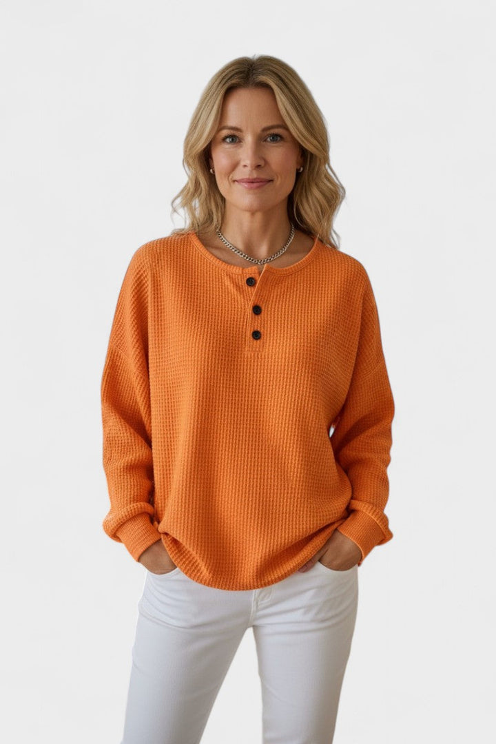 Helle | maglione in maglia a waffle