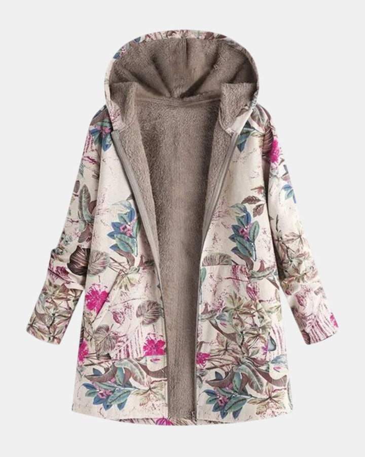Ivy | giacca foderata in fleece botanico pastello