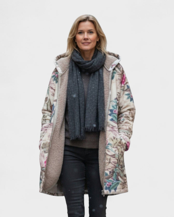 Ivy | giacca foderata in fleece botanico pastello