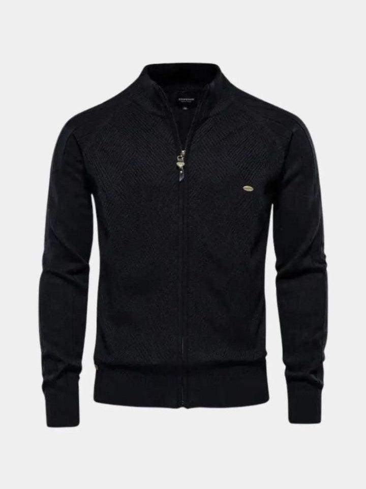 Jacquard | cardigan in maglia con zip