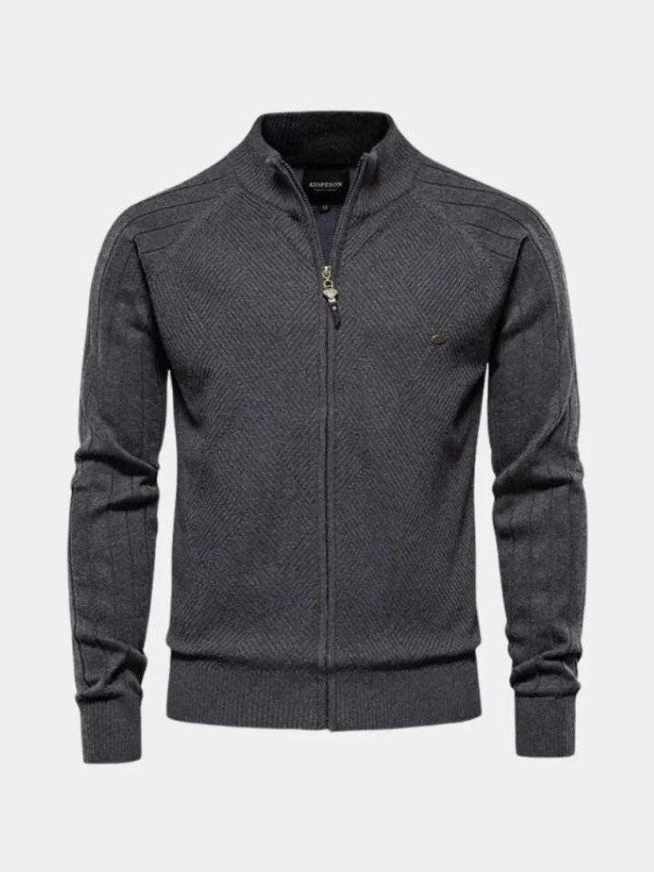 Jacquard | cardigan in maglia con zip