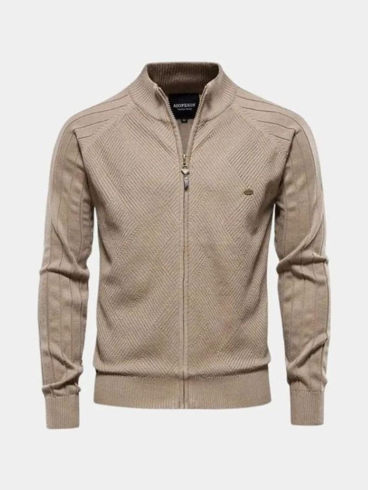 Jacquard | cardigan in maglia con zip