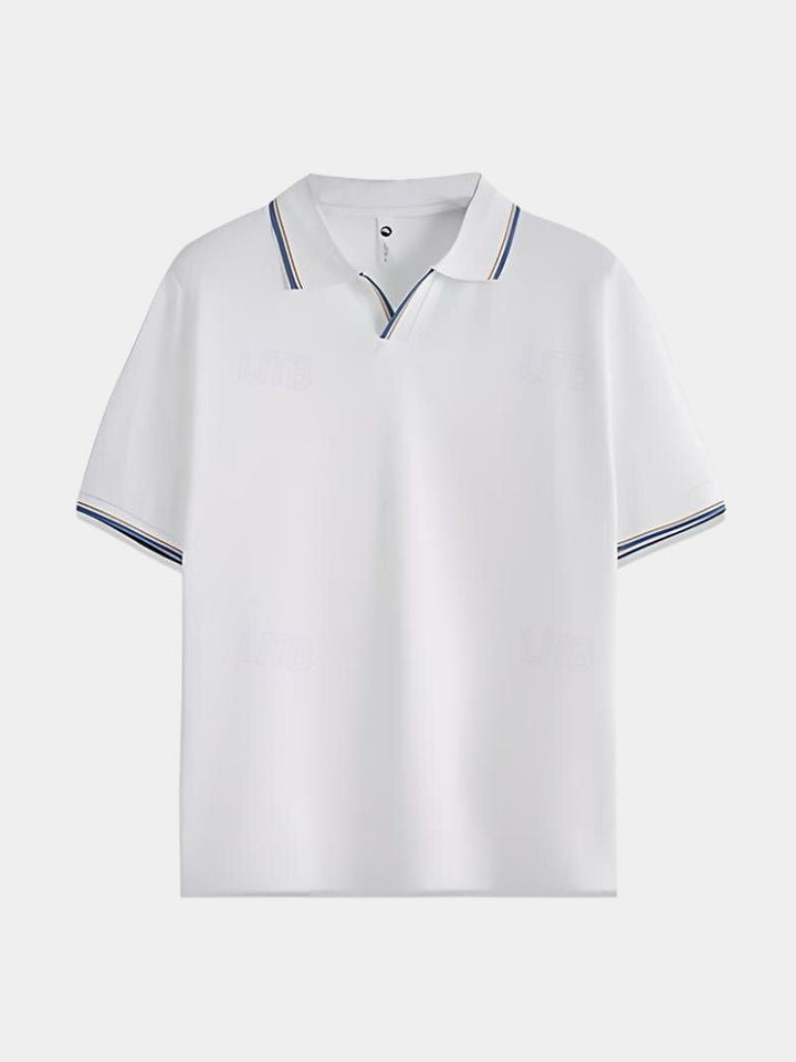 Jesper | polo v-collo nero