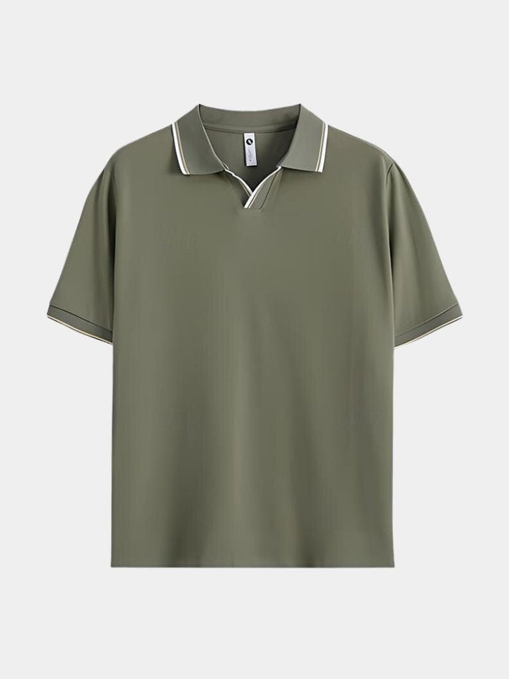 Jesper | polo v-collo nero