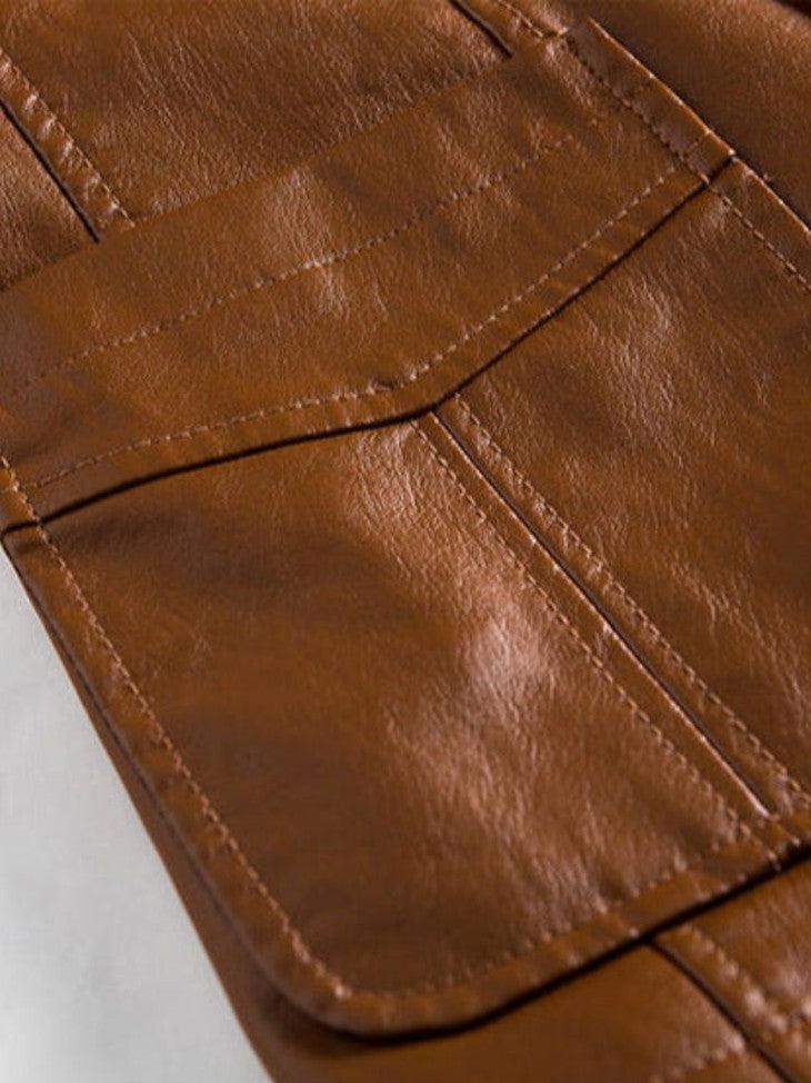 Jonas | giacca in pelle color caramello