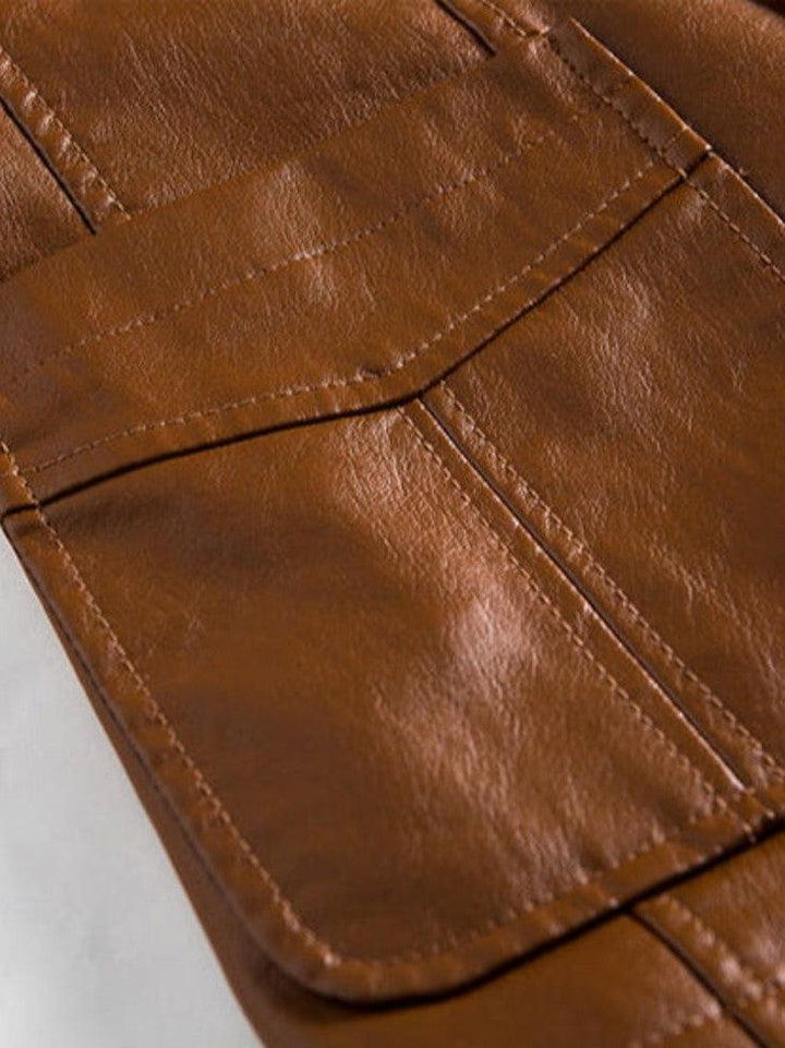 Jonas | giacca in pelle color caramello