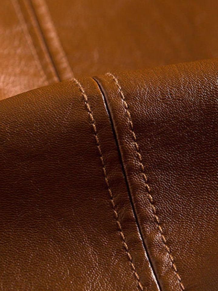 Jonas | giacca in pelle color caramello