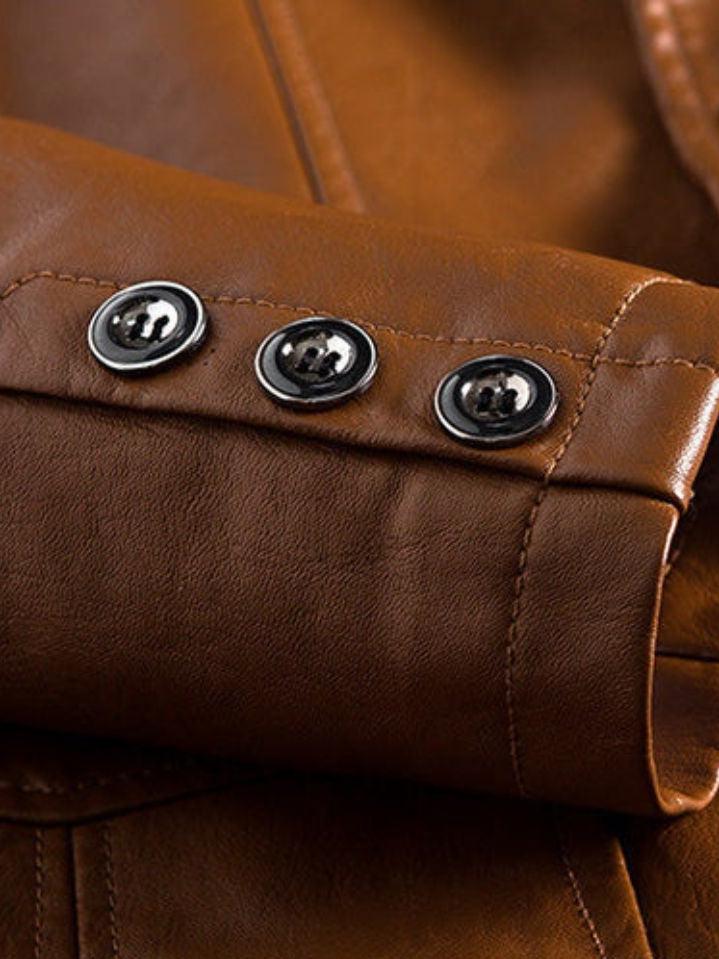 Jonas | giacca in pelle color caramello