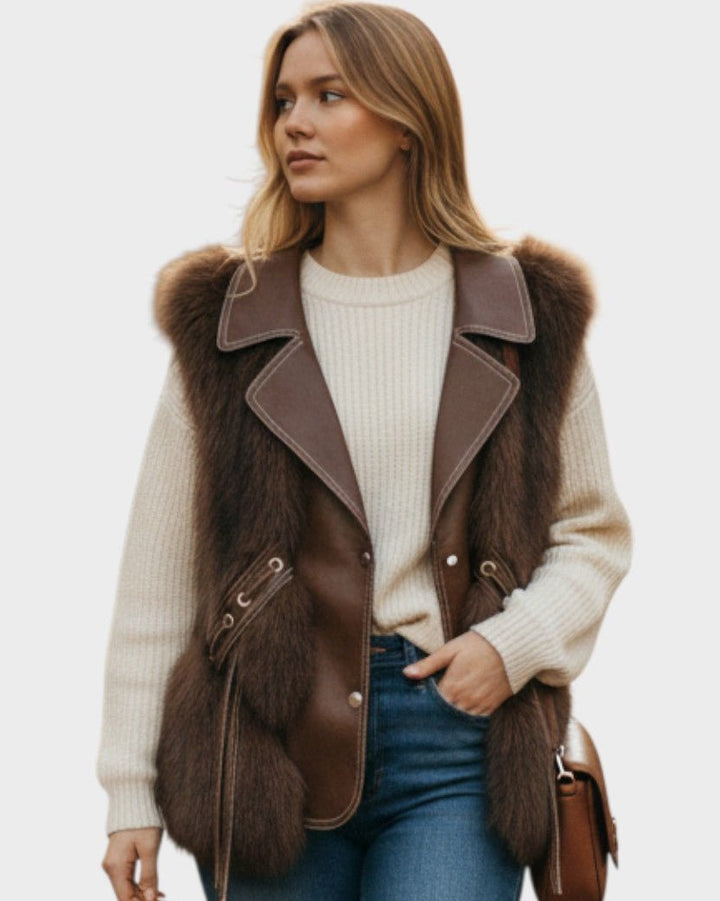 Katrine | elegante gilet in pelle