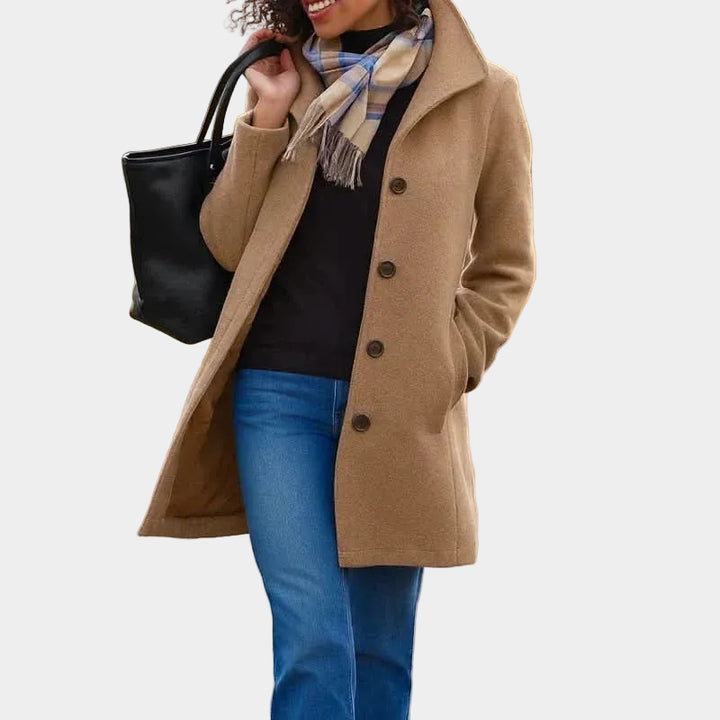 Dafne – cappotto donna elegante con bottoni