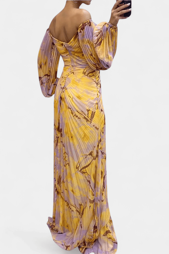 Kirstine | vestito maxy plissettato