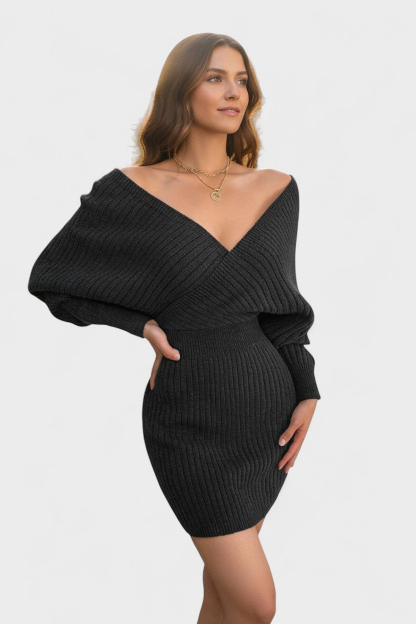 Klara | elegante vestito a portafoglio con scollatura a v