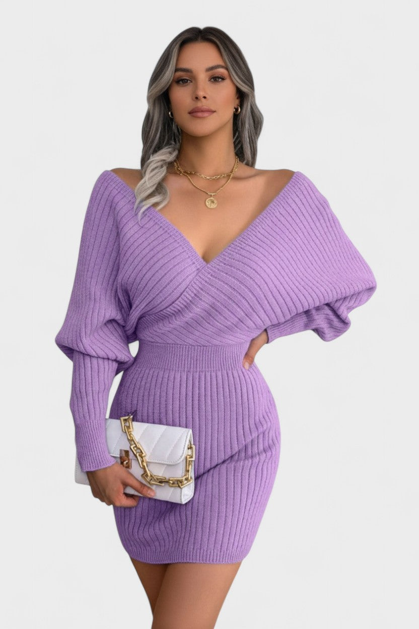 Klara | elegante vestito a portafoglio con scollatura a v