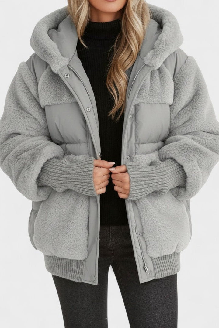 Lena | giacca in piuma di lusso con cappuccio