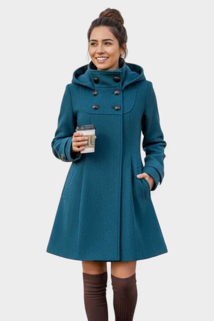Lenka | elegante cappotto con cappuccio