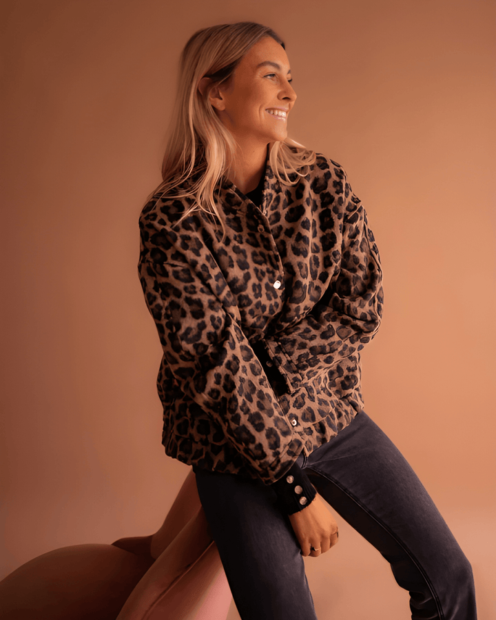 Leona | giacca bomber leopardata