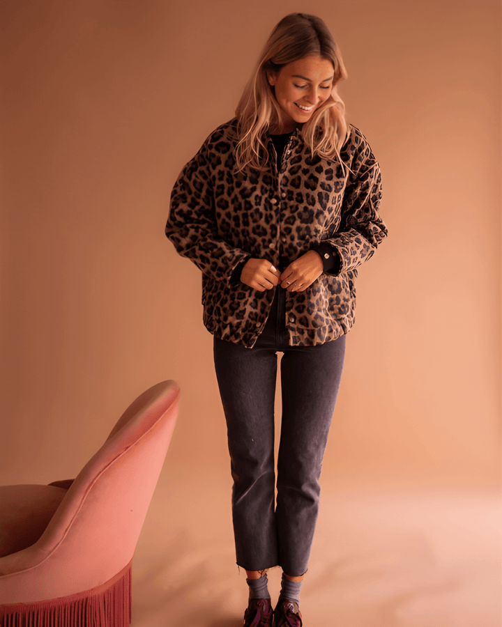 Leona | giacca bomber leopardata
