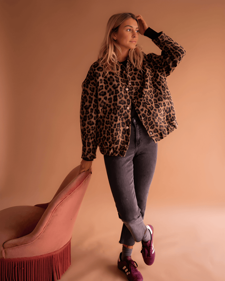 Leona | giacca bomber leopardata