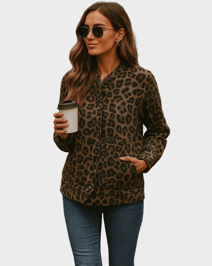 Leona | giacca bomber leopardata