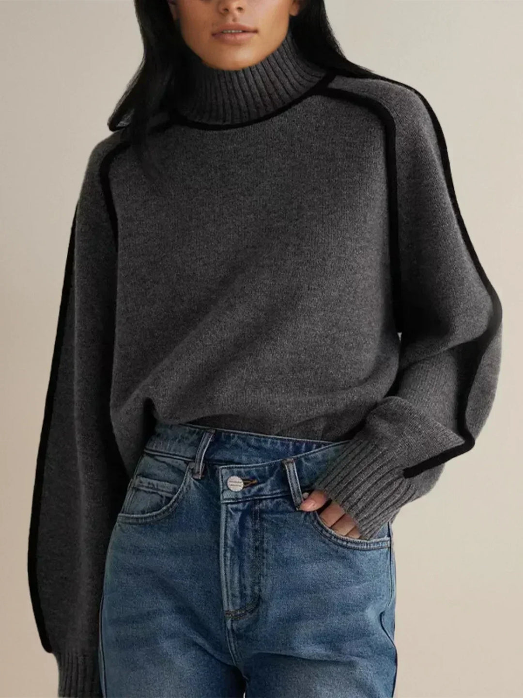 Rita | dolcevita oversize con bordino