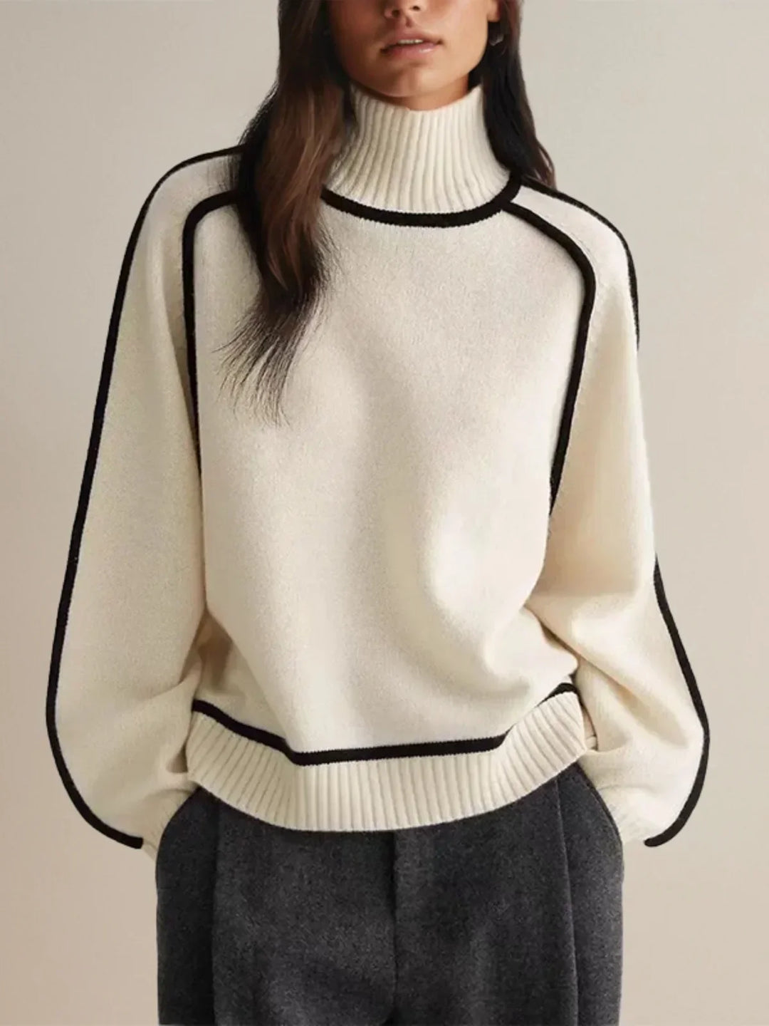Rita | dolcevita oversize con bordino