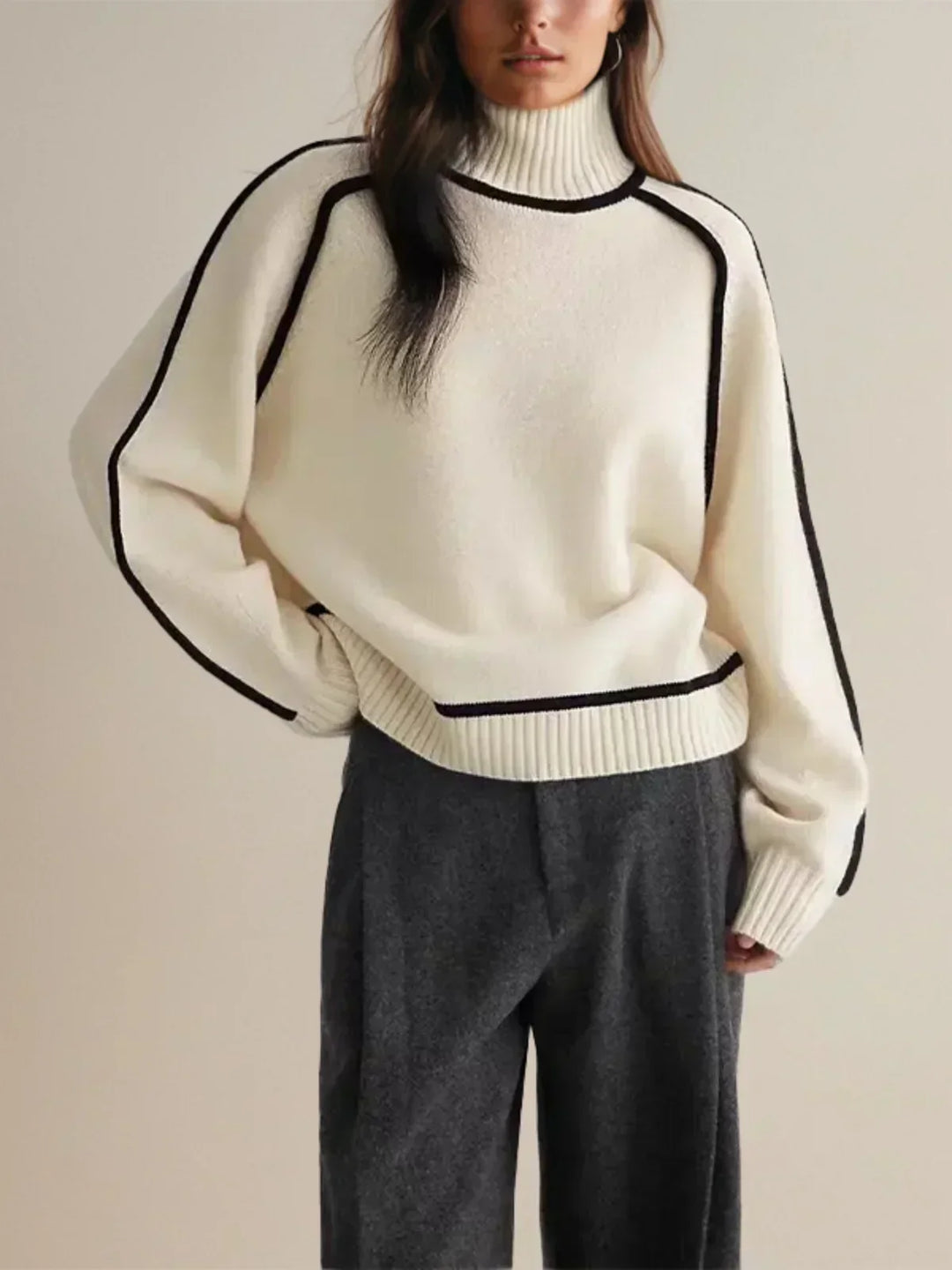 Rita | dolcevita oversize con bordino