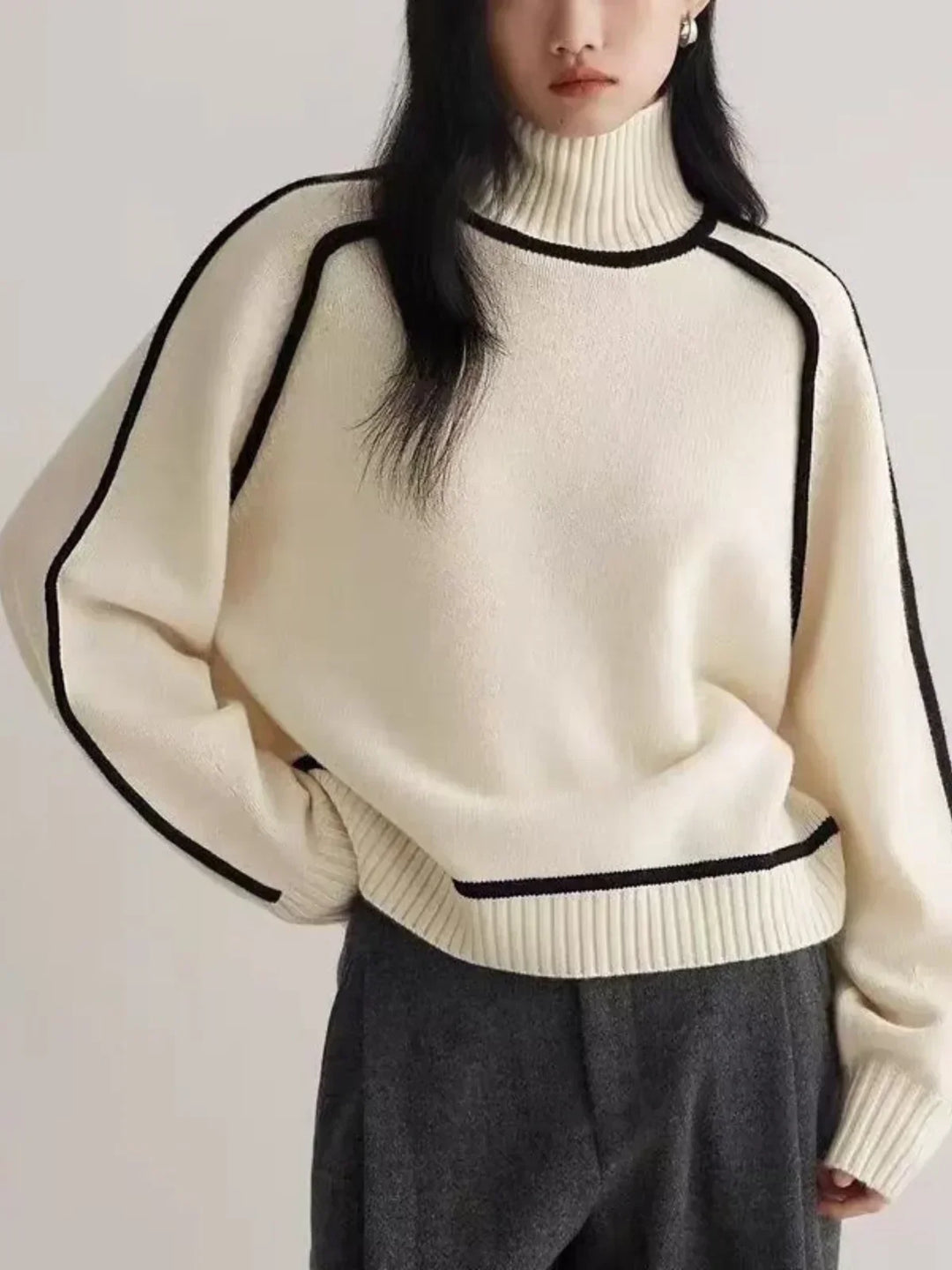 Rita | dolcevita oversize con bordino