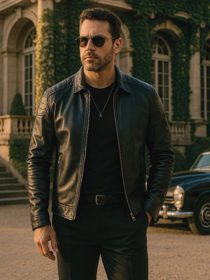 Luca | giacca di pelle incrociata