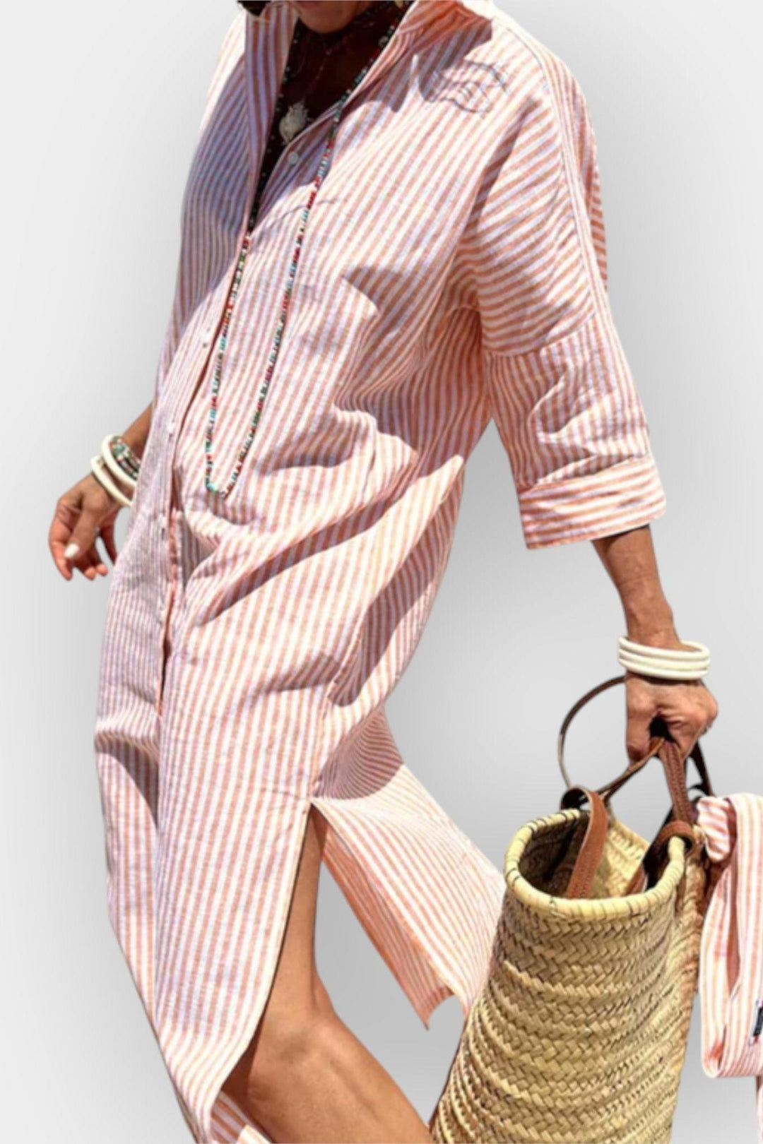 Luna | abito camicia a righe