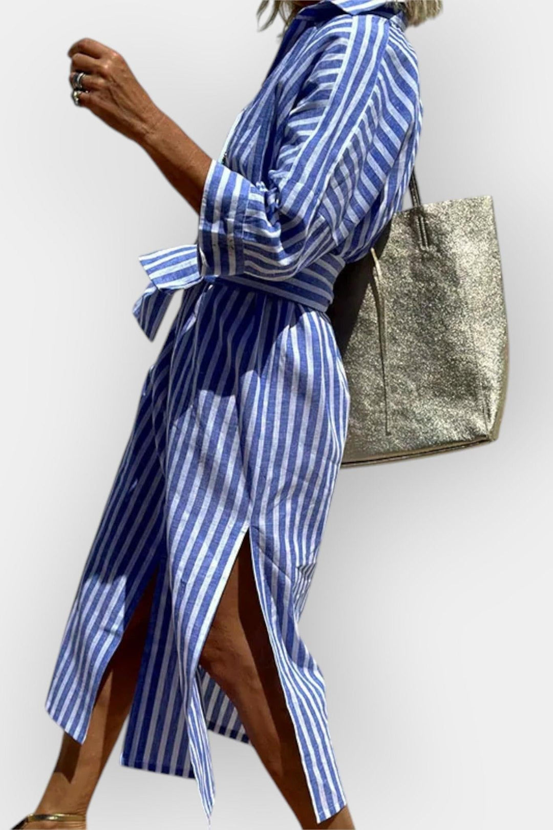 Luna | abito camicia a righe