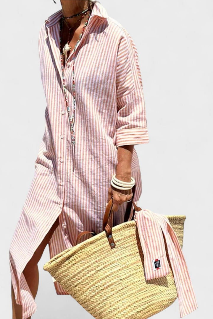 Luna | abito camicia a righe