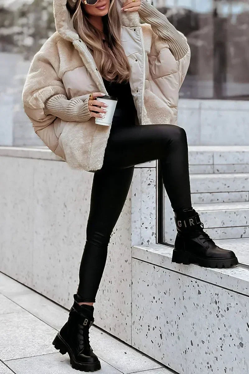 Rosella – piumino donna oversize effetto montone