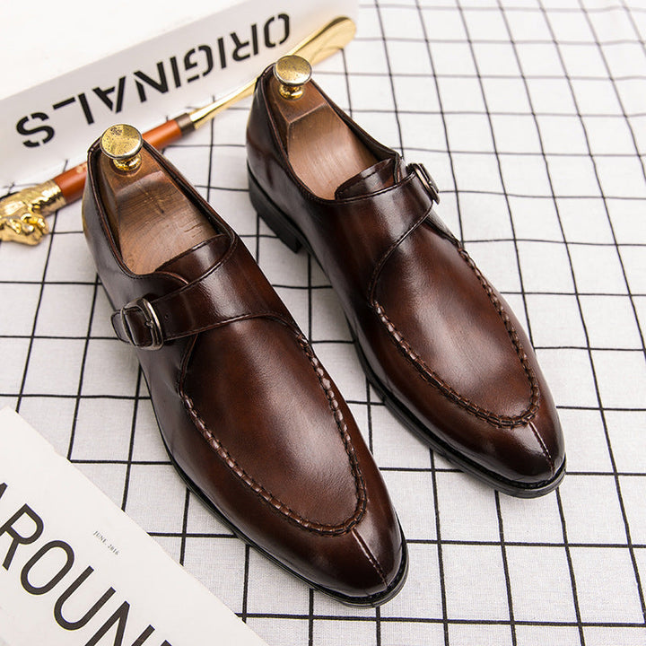 Dario | scarpe uomo con fibbia monk – scarpe eleganti in pelle lucida