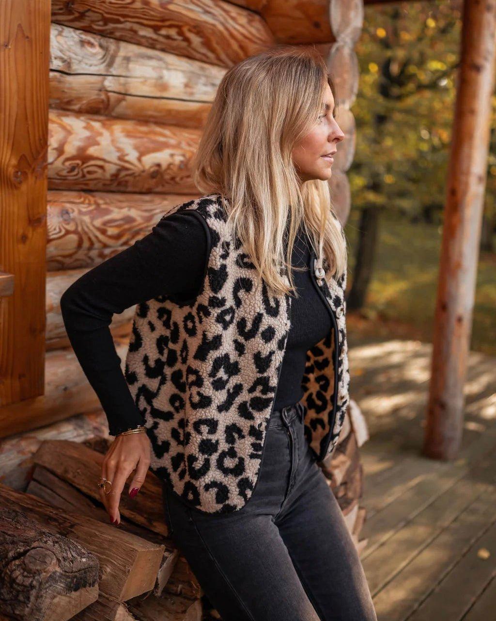 Maja | gilet a stampa leopardata
