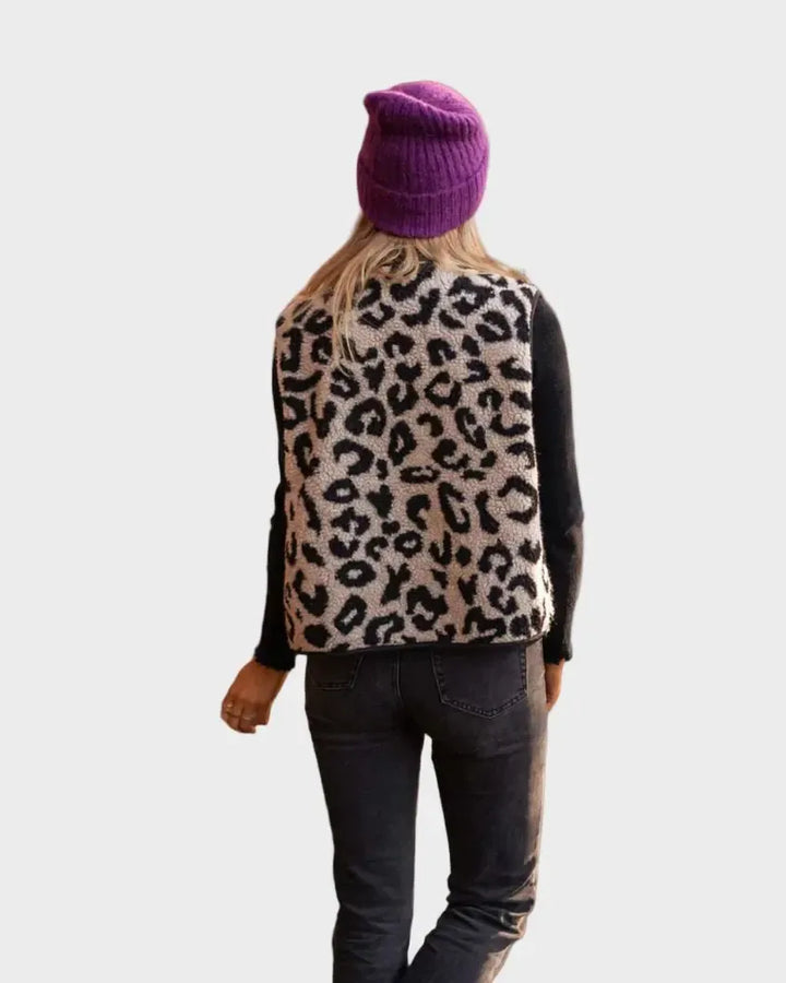 Maja | gilet a stampa leopardata