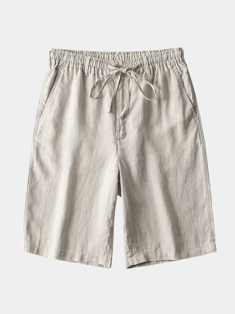 Mikkel | pantaloni corti in lino grigio mariner